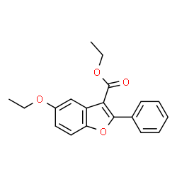ChemSpider 2D Image | Ethyl 5-ethoxy-2-phenyl-1-benzofuran-3-carboxylate | C19H18O4