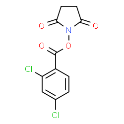ChemSpider 2D Image | 1-[(2,4-Dichlorobenzoyl)oxy]-2,5-pyrrolidinedione | C11H7Cl2NO4