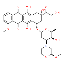 ChemSpider 2D Image | nemorubicin | C32H37NO13
