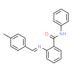 ChemSpider 2D Image | 2-[(E)-(4-Methylbenzylidene)amino]-N-phenylbenzamide | C21H18N2O