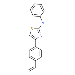 ChemSpider 2D Image | N-Phenyl-4-(4-vinylphenyl)-1,3-thiazol-2-amine | C17H14N2S