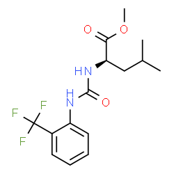 ChemSpider 2D Image | Methyl N-{[2-(trifluoromethyl)phenyl]carbamoyl}-D-leucinate | C15H19F3N2O3