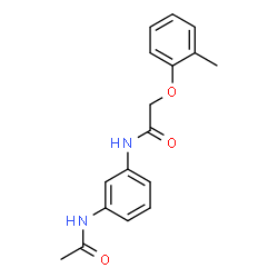 ChemSpider 2D Image | N-(3-Acetamidophenyl)-2-(2-methylphenoxy)acetamide | C17H18N2O3