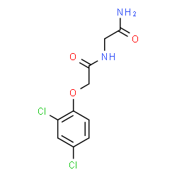 ChemSpider 2D Image | N~2~-[(2,4-Dichlorophenoxy)acetyl]glycinamide | C10H10Cl2N2O3