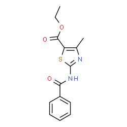 ChemSpider 2D Image | Ethyl 2-(benzoylamino)-4-methyl-1,3-thiazole-5-carboxylate | C14H14N2O3S
