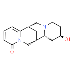 ChemSpider 2D Image | (4alpha)-4-Hydroxy-11,12,13,14-tetradehydrospartein-15-one | C15H20N2O2