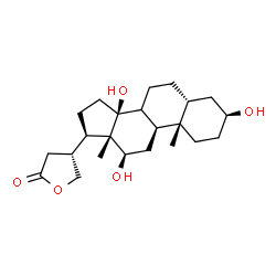 ChemSpider 2D Image | (3beta,5beta,8xi,12beta)-3,12,14-Trihydroxycardanolide | C23H36O5