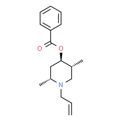 ChemSpider 2D Image | (2R,4R,5R)-1-Allyl-2,5-dimethyl-4-piperidinyl benzoate | C17H23NO2