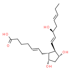 ChemSpider 2D Image | (5E,9alpha,11alpha,13E,15S,17E)-9,11,15-Trihydroxyprosta-5,13,17-trien-1-oic acid | C20H32O5