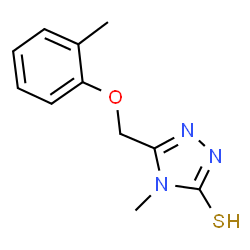 ChemSpider 2D Image | 4-Methyl-5-(o-tolyloxymethyl)-4H-1,2,4-triazole-3-thiol | C11H13N3OS