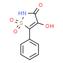ChemSpider 2D Image | 4-Hydroxy-5-phenyl-1,2-thiazol-3(2H)-one 1,1-dioxide | C9H7NO4S