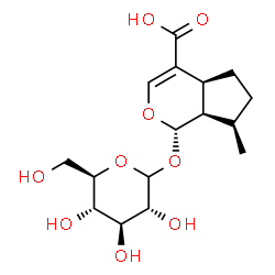 ChemSpider 2D Image | (1S,4aS,7R,7aR)-1-(D-Glucopyranosyloxy)-7-methyl-1,4a,5,6,7,7a-hexahydrocyclopenta[c]pyran-4-carboxylic acid | C16H24O9