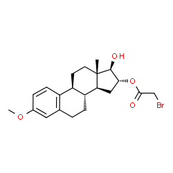 ChemSpider 2D Image | (16alpha,17beta)-17-Hydroxy-3-methoxyestra-1,3,5(10)-trien-16-yl bromoacetate | C21H27BrO4