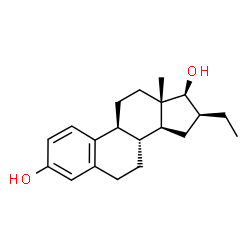 ChemSpider 2D Image | (16beta,17beta)-16-Ethylestra-1,3,5(10)-triene-3,17-diol | C20H28O2
