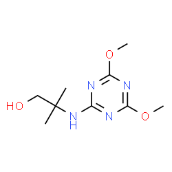 ChemSpider 2D Image | 2-[(4,6-Dimethoxy-1,3,5-triazin-2-yl)amino]-2-methyl-1-propanol | C9H16N4O3
