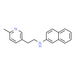 ChemSpider 2D Image | N-[2-(6-Methyl-3-pyridinyl)ethyl]-2-naphthalenamine | C18H18N2