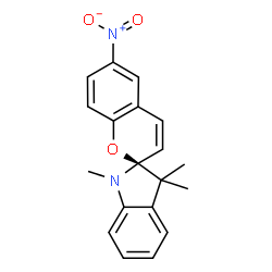 ChemSpider 2D Image | (2S)-1',3',3'-Trimethyl-6-nitro-1',3'-dihydrospiro[chromene-2,2'-indole] | C19H18N2O3