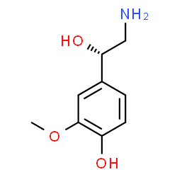 ChemSpider 2D Image | 4-[(1S)-2-Amino-1-hydroxyethyl]-2-methoxyphenol | C9H13NO3