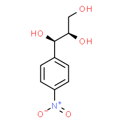 ChemSpider 2D Image | (1R,2R)-1-(4-Nitrophenyl)-1,2,3-propanetriol | C9H11NO5