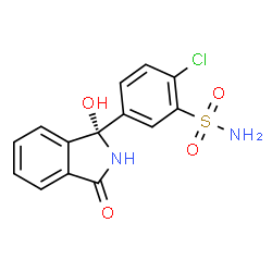 ChemSpider 2D Image | 2-chloro-5-[(1S)-1-hydroxy-3-oxo-2H-isoindol-1-yl]benzenesulfonamide | C14H11ClN2O4S