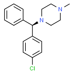 ChemSpider 2D Image | 1-[(R)-(4-Chlorophenyl)(phenyl)methyl]-4-methylpiperazine | C18H21ClN2