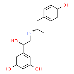 ChemSpider 2D Image | 5-[(1S)-1-Hydroxy-2-{[(2S)-1-(4-hydroxyphenyl)-2-propanyl]amino}ethyl]-1,3-benzenediol | C17H21NO4