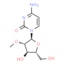 ChemSpider 2D Image | 4-Amino-1-(2-O-methyl-alpha-D-arabinofuranosyl)-2(1H)-pyrimidinone | C10H15N3O5