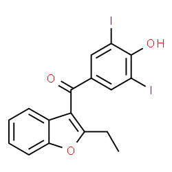 ChemSpider 2D Image | Benziodarone | C17H12I2O3