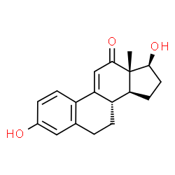 ChemSpider 2D Image | (17beta)-3,17-Dihydroxyestra-1,3,5(10),9(11)-tetraen-12-one | C18H20O3