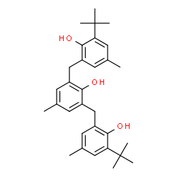 ChemSpider 2D Image | 6,6'-[(2-Hydroxy-5-methyl-1,3-phenylene)bis(methylene)]bis[2-(tert-butyl)-4-methylphenol] | C31H40O3