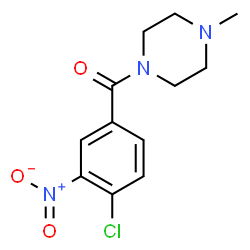 ChemSpider 2D Image | 1-[(4-chloro-3-nitrophenyl)carbonyl]-4-methylpiperazine | C12H14ClN3O3
