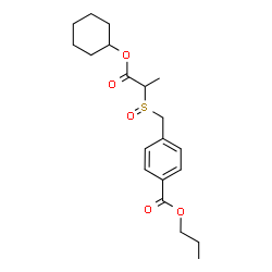 ChemSpider 2D Image | Propyl 4-({[1-(cyclohexyloxy)-1-oxo-2-propanyl]sulfinyl}methyl)benzoate | C20H28O5S