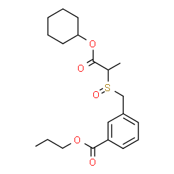 ChemSpider 2D Image | Propyl 3-({[1-(cyclohexyloxy)-1-oxo-2-propanyl]sulfinyl}methyl)benzoate | C20H28O5S