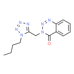 ChemSpider 2D Image | 3-[(1-Butyl-1H-tetrazol-5-yl)methyl]-1,2,3-benzotriazin-4(3H)-one | C13H15N7O