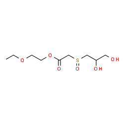 ChemSpider 2D Image | 2-Ethoxyethyl [(2,3-dihydroxypropyl)sulfinyl]acetate | C9H18O6S