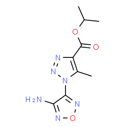 ChemSpider 2D Image | Isopropyl 1-(4-amino-1,2,5-oxadiazol-3-yl)-5-methyl-1H-1,2,3-triazole-4-carboxylate | C9H12N6O3
