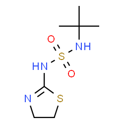 ChemSpider 2D Image | N-(4,5-Dihydro-1,3-thiazol-2-yl)-N'-(2-methyl-2-propanyl)sulfuric diamide | C7H15N3O2S2