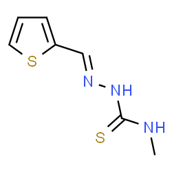 ChemSpider 2D Image | (2E)-N-Methyl-2-(2-thienylmethylene)hydrazinecarbothioamide | C7H9N3S2