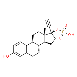ChemSpider 2D Image | (17alpha)-3-Hydroxy-19-norpregna-1,3,5(10)-trien-20-yn-17-yl hydrogen sulfate | C20H24O5S