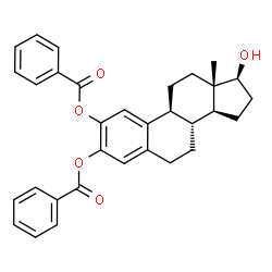 ChemSpider 2D Image | (17beta)-17-Hydroxyestra-1(10),2,4-triene-2,3-diyl dibenzoate | C32H32O5