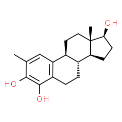 ChemSpider 2D Image | (17beta)-2-Methylestra-1,3,5(10)-triene-3,4,17-triol | C19H26O3