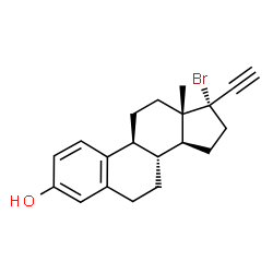 ChemSpider 2D Image | 17-Bromo-19-norpregna-1,3,5(10)-trien-20-yn-3-ol | C20H23BrO
