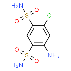 ChemSpider 2D Image | Chloraminophenamide | C6H8ClN3O4S2