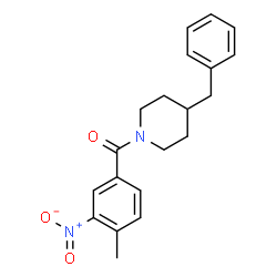 ChemSpider 2D Image | (4-Benzyl-1-piperidinyl)(4-methyl-3-nitrophenyl)methanone | C20H22N2O3