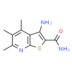ChemSpider 2D Image | 3-Amino-4,5,6-trimethylthieno[2,3-b]pyridine-2-carboxamide | C11H13N3OS