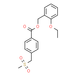 ChemSpider 2D Image | 2-Ethoxybenzyl 4-[(methylsulfonyl)methyl]benzoate | C18H20O5S