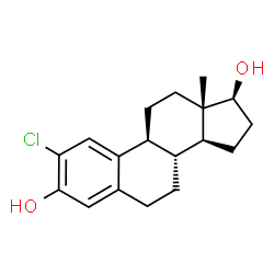 ChemSpider 2D Image | (17beta)-2-Chloroestra-1(10),2,4-triene-3,17-diol | C18H23ClO2