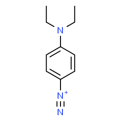 ChemSpider 2D Image | 4-(Diethylamino)benzenediazonium | C10H14N3