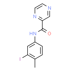 ChemSpider 2D Image | N-(3-Iodo-4-methylphenyl)-2-pyrazinecarboxamide | C12H10IN3O