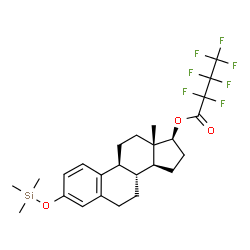ChemSpider 2D Image | (17beta)-3-[(Trimethylsilyl)oxy]estra-1,3,5(10)-trien-17-yl heptafluorobutanoate | C25H31F7O3Si